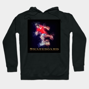 Skateboard Male Skateboarder in Red Skateboards Skateboarding Designs Skateboarding Gifts Hoodie